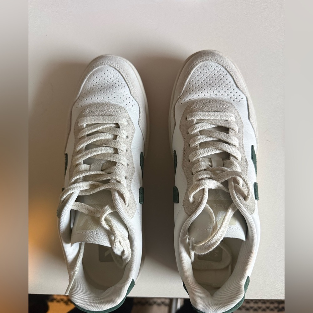 White and Green Sneakers